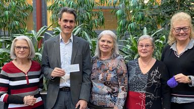 Photo des trois dames, Frédéric Calon et Julie Méthot